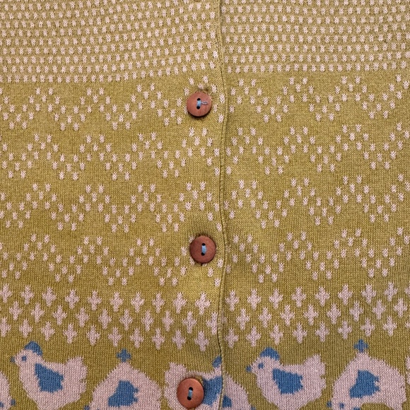 Gudrun Sjöden Charming CHICKEN Print Cardigan – NWOT - Picture 7 of 15